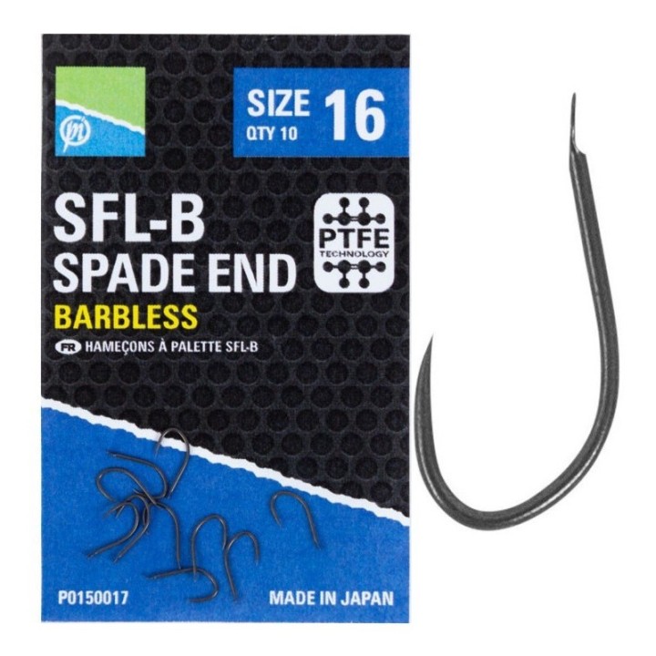 Haczyki Preston SFL-B Barbless Spade End - roz. 22