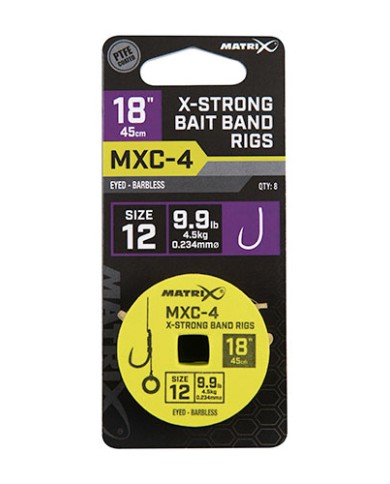 Przypony Matrix MXC-4 X-Strong Band Rig 45cm - 12 Przypony Matrix MXC-4 X-Strong Band Rig 45cm - 12