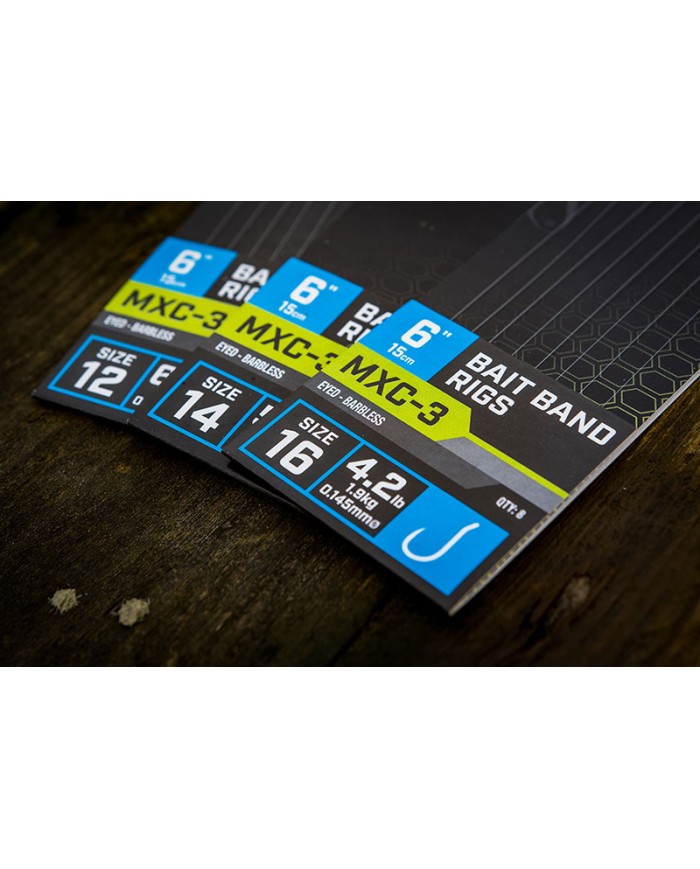 Przypony Matrix MXC-3 Bait Band Rig 15cm - roz. 12 Przypony Matrix MXC-3 Bait Band Rig 15cm - roz. 12