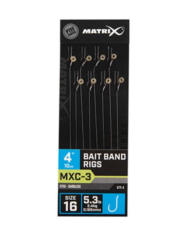 Przypony Matrix MXC-3 Bait Band Rig 10cm - roz. 16 Przypony Matrix MXC-3 Bait Band Rig 10cm - roz. 16