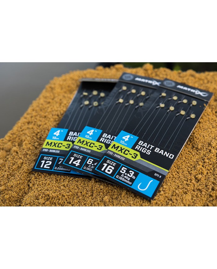 Przypony Matrix MXC-3 Bait Band Rig 10cm - roz. 16 Przypony Matrix MXC-3 Bait Band Rig 10cm - roz. 16