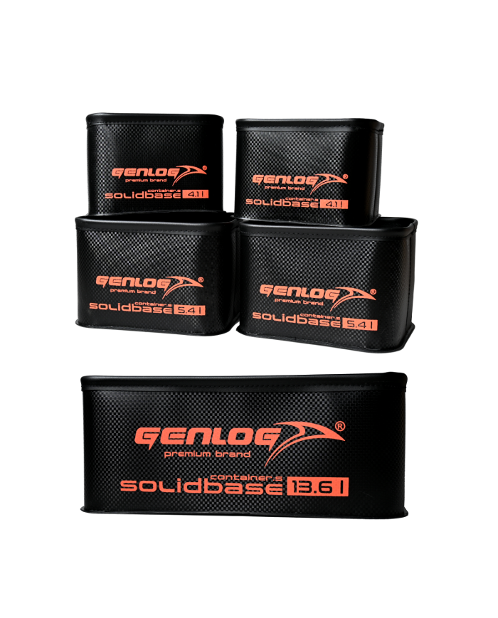 Zestaw 5 pojemników GENLOG EVA Solid Base Carbon O-38x24x15+4