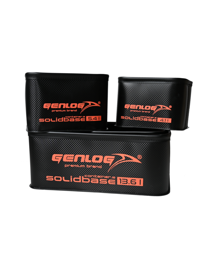 Zestaw 5 pojemników GENLOG EVA Solid Base Carbon O-38x24x15+4