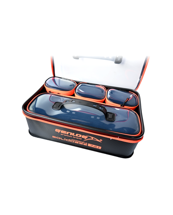 Zestaw 5 pojemników GENLOG EVA Solid Base Carbon C-37x25x8+4