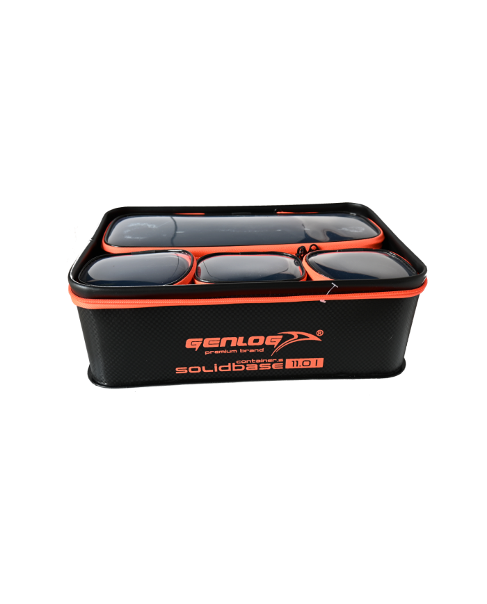 Zestaw 5 pojemników GENLOG EVA Solid Base Carbon C-37x25x12+4