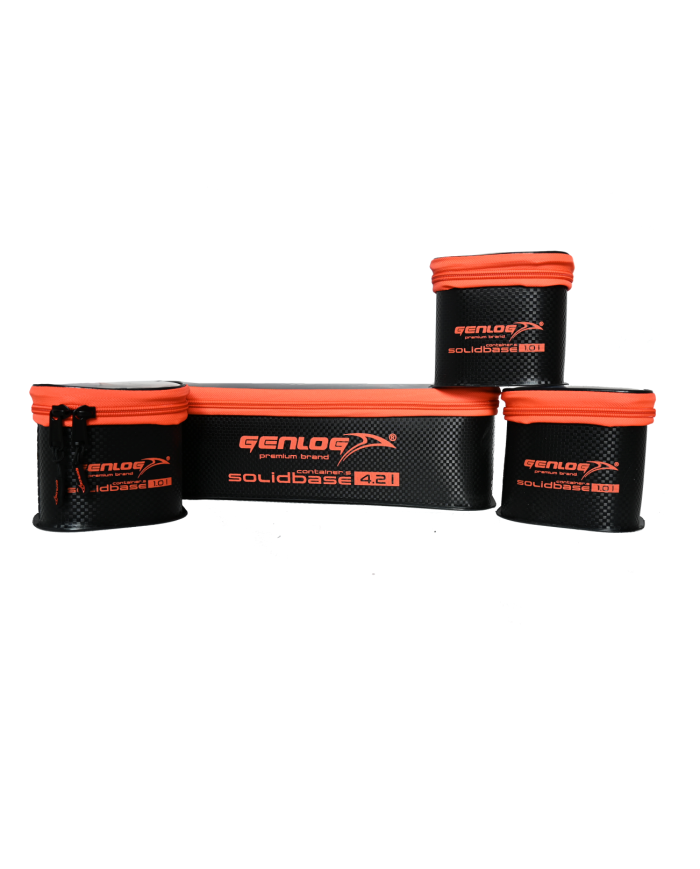 Zestaw 5 pojemników GENLOG EVA Solid Base Carbon C-37x25x12+4