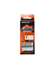 Przypony GENLOG Method Feeder Rig z push stopem - hak BKK nr 4 żyłka 0.28mm/8cm - op. 8 szt. Przypony GENLOG Method Feeder Rig z push stopem - hak BKK nr 4 żyłka 0.28mm/8cm - op. 8 szt.