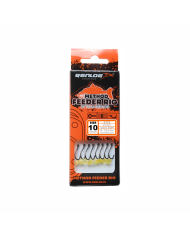 Przypony GENLOG Method Feeder Rig z gumką - hak BKK nr 8 żyłka 0.25mm/8cm - op. 8 szt.