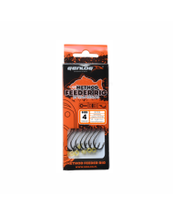 Przypony GENLOG Method Feeder Rig z gumką - hak BKK nr 4 żyłka 0.28mm/10cm - op. 8 szt. Przypony GENLOG Method Feeder Rig z gumką - hak BKK nr 4 żyłka 0.28mm/10cm - op. 8 szt.