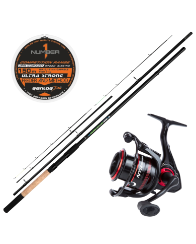 Zestaw MIKADO Sasori Method Feeder 3.00m 80g + NYTRO NTR MK2 3002 + żyłka GENLOG Number One 0.20mm 150m