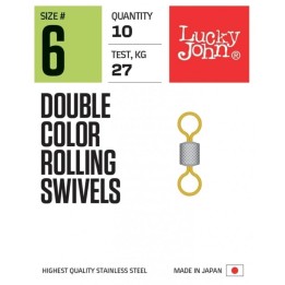 Lucky John DOUBLE COLOR ROLLING SWIVELS