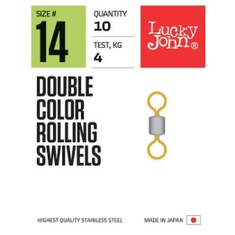 Lucky John DOUBLE COLOR ROLLING SWIVELS