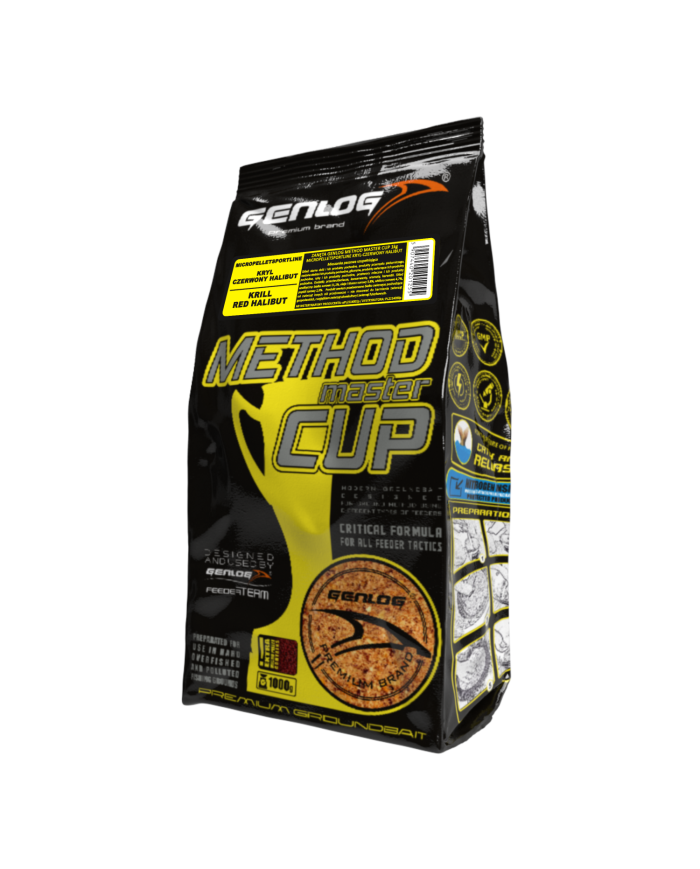 Zanęta GENLOG Method Master Cup 1 kg - Krill-Red Halibut Zanęta GENLOG Method Master Cup 1 kg - Krill-Red Halibut