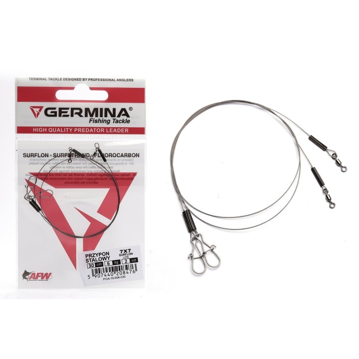 Przypon Stalowy Germina 7x7 Surflon 6kg Lite 15cm