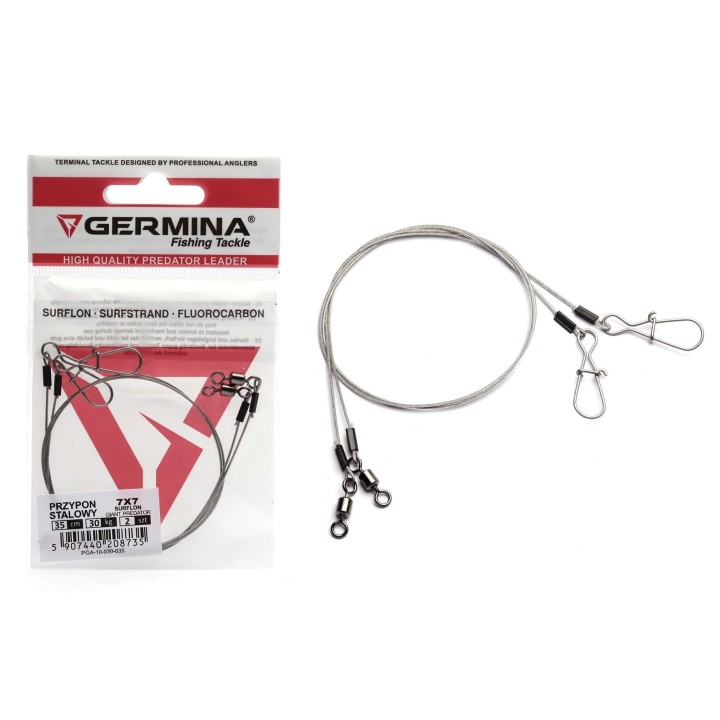 Przypon Stalowy Germina 7x7 Surflon 30kg Giant Predator 35cm