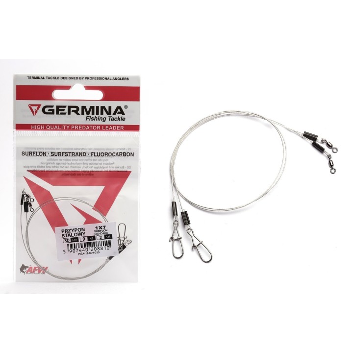 Przypon Stalowy Germina 1x7 Surflon 9kg Standard 15cm