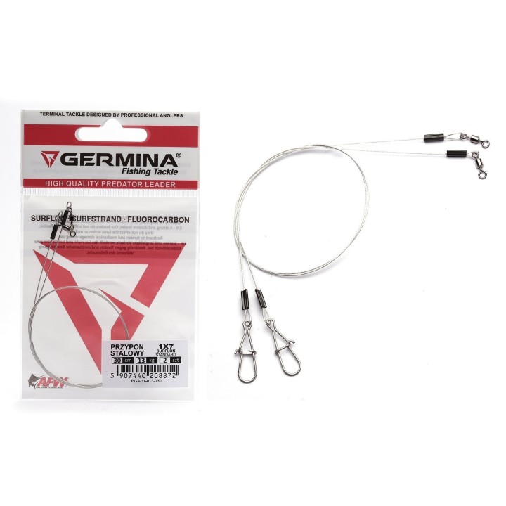 Przypon Stalowy Germina 1x7 Surflon 13kg Standard 40cm