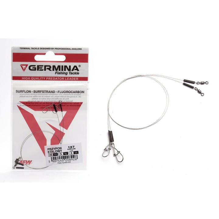 Przypon Stalowy Germina 1x7 Surflon 5kg Lite 35cm