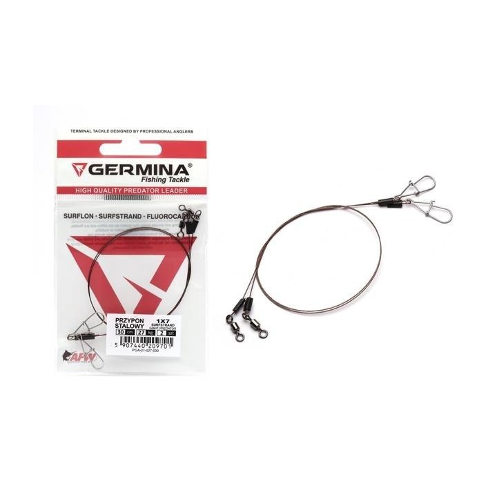 Przypon Stalowy Germina 1x7 Surfstrand 27kg Giant Predator 25cm
