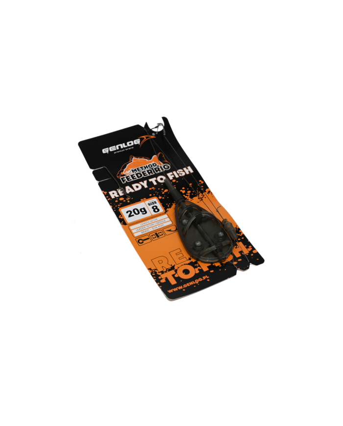 Gotowy Zestaw Method Feeder GENLOG Ready to Fish hak 8 Podajnik 20g