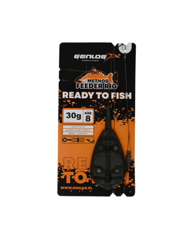 Gotowy Zestaw Method Feeder GENLOG Ready to Fish hak 8 Podajnik 30g Gotowy Zestaw Method Feeder GENLOG Ready to Fish hak 8 Podajnik 30g