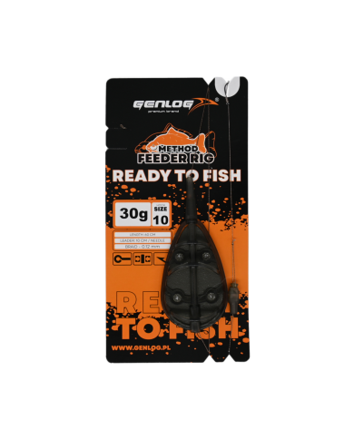 Gotowy Zestaw Method Feeder GENLOG Ready to Fish hak 10 Podajnik 30g Gotowy Zestaw Method Feeder GENLOG Ready to Fish hak 10 Podajnik 30g