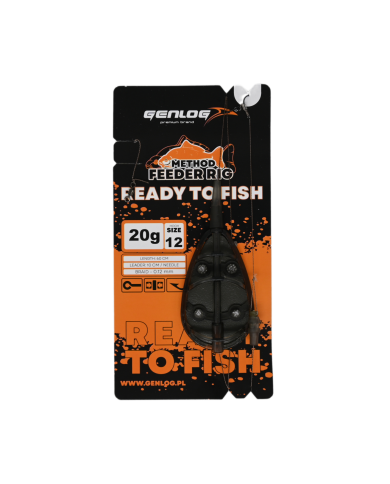 Gotowy Zestaw Method Feeder GENLOG Ready to Fish hak 12 Podajnik 20g Gotowy Zestaw Method Feeder GENLOG Ready to Fish hak 12 Podajnik 20g