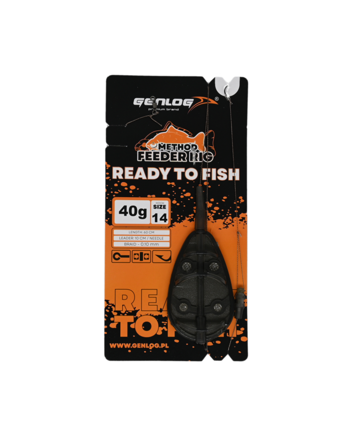 Gotowy Zestaw Method Feeder GENLOG Ready to Fish hak 14 Podajnik 40g Gotowy Zestaw Method Feeder GENLOG Ready to Fish hak 14 Podajnik 40g