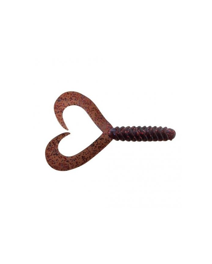 Guma Jenzi Double Tail-Twister 8cm 3" - Motor oil