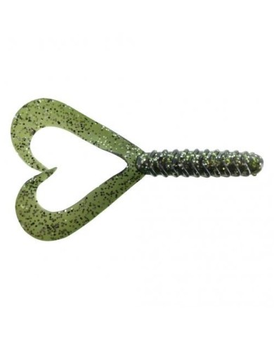Guma Jenzi Double Tail-Twister 8cm 3" - Dark Green