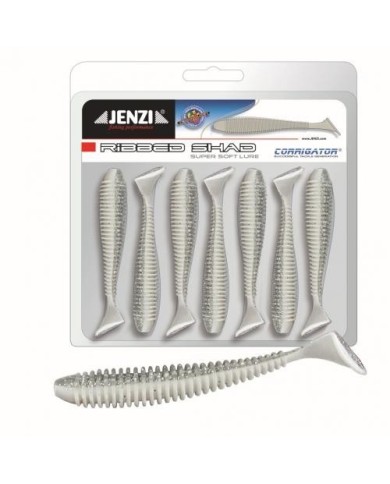 Guma Jenzi Stinger Hunter 10cm 4" - Silver-White