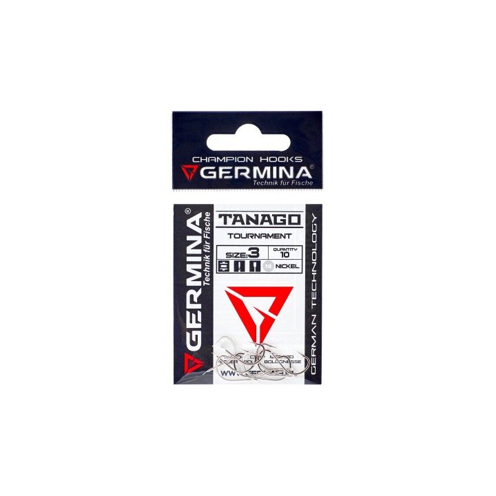 Haczyki GERMINA Tanago Nickel - roz. 11