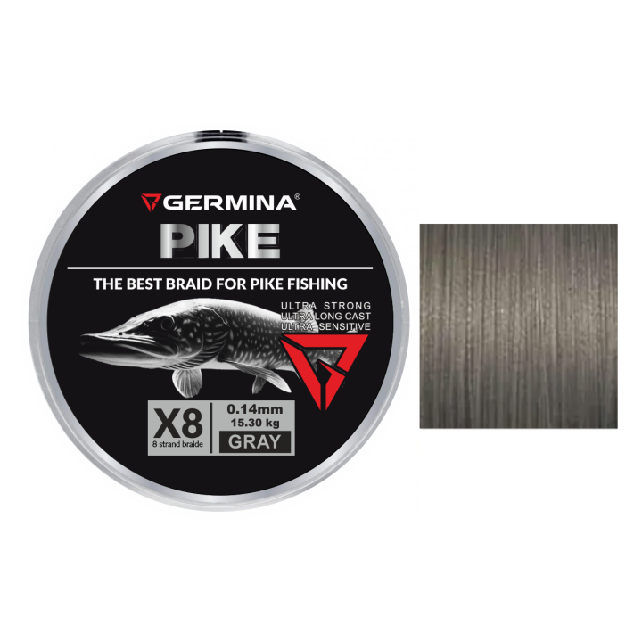 Plecionka GERMINA Pike Spinn Braid X8 0,14mm 15,30kg 150m