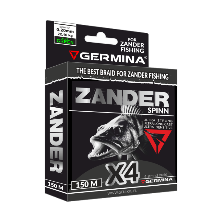 Plecionka GERMINA Zander Spinn Braid X4 0,20mm 22,10kg 150m