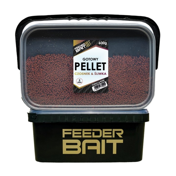 Gotowy Pellet 2mm FEEDER BAIT Czosnek & Śliwka 600g