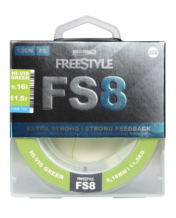 Plecionka Spro FS X8 Hi-Vis Chartreuse 0.08mm 125m