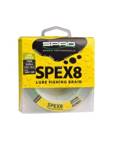 Plecionka Spro Spex8 Lime Green 0.27mm 150m