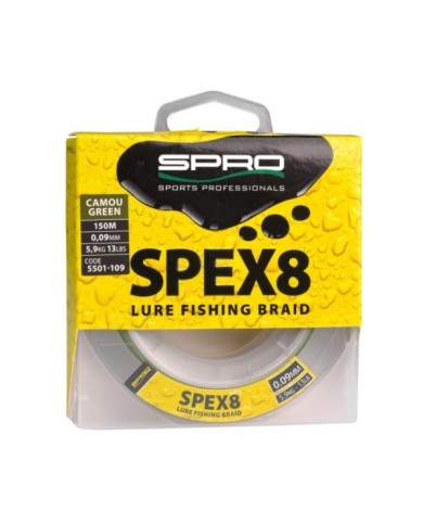 Plecionka Spro Spex8 Camou Green 0.18mm 150m