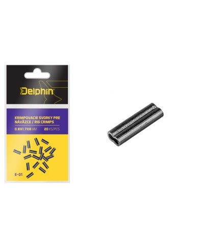 Zaciski podwójne Delphin 20szt - 0,8x1,7x8mm